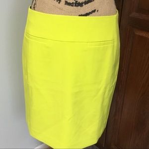 LOFT Neon Yellow/Green Pencil Skirt